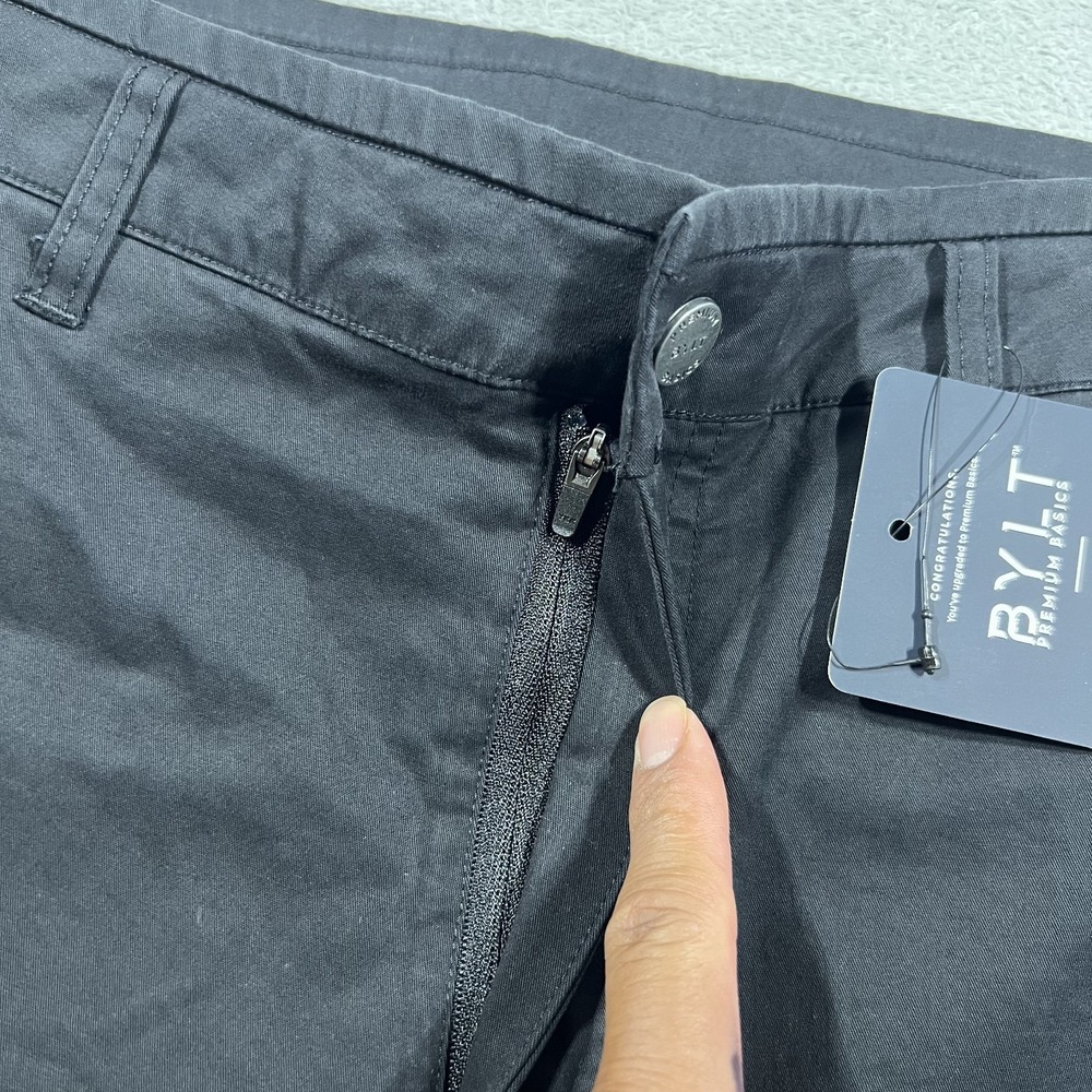 BYLT Cargo Pants Mens 32 Black Stretch Cotton 31" Inseam - Picture 7 of 13